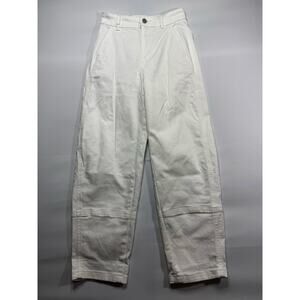 Everlane Women's The Utility Barrel White Denim Jeans - Size 0 (25x27)